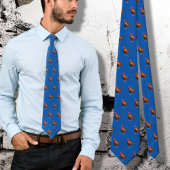 Roosters Pattern Hühner Bauern Neck Tie Krawatte