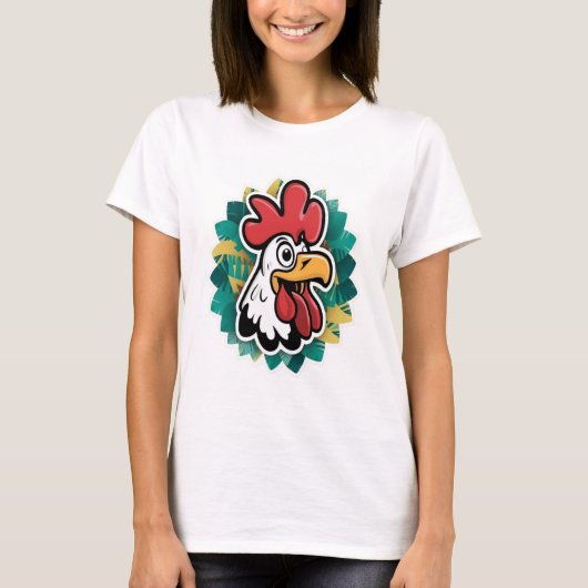 roosters sticker T-Shirt (Vorderseite)