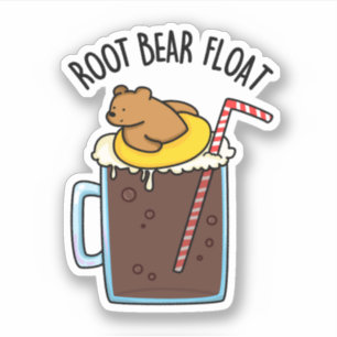 Root Bear Float Funny Root Beer Pub Aufkleber