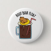 Root Bear Float Funny Root Beer Pub Button (Vorderseite)