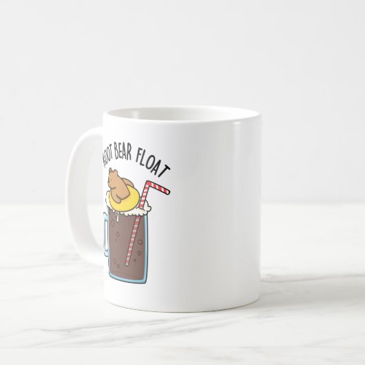 Root Bear Float Funny Root Beer Pub Kaffeetasse (Vorderseite Links)