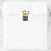 Root Bear Float Funny Root Beer Pub Runder Aufkleber (Tasche)