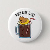 Root Bear Float Lustiger Root Beer Pun Button (Vorderseite)
