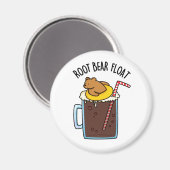 Root Bear Float Lustiger Root Beer Pun Magnet (Vorderseite/Rückseite)