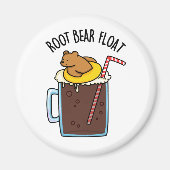 Root Bear Float Lustiger Root Beer Pun Magnet (Vorne)