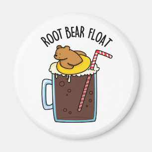 Root Bear Float Lustiger Root Beer Pun Magnet