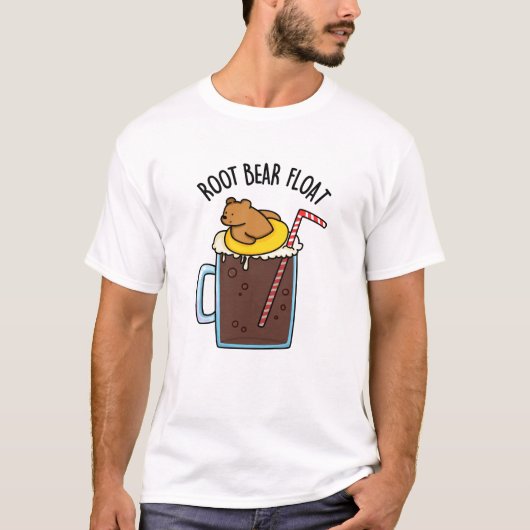 Root Bear Float Lustiger Root Beer Witz T-Shirt (Vorderseite)