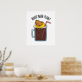 Root Bear Float Lustiger Root Beer-Wortwitz Poster (Küche)