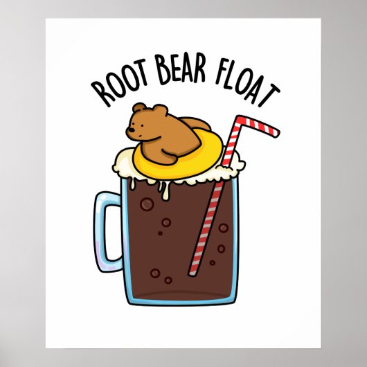 Root Bear Float Lustiger Root Beer-Wortwitz Poster (Vorne)