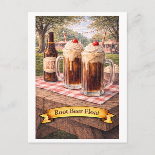 Root Beer Float (American Food Series) Postkarte (Vorderseite)