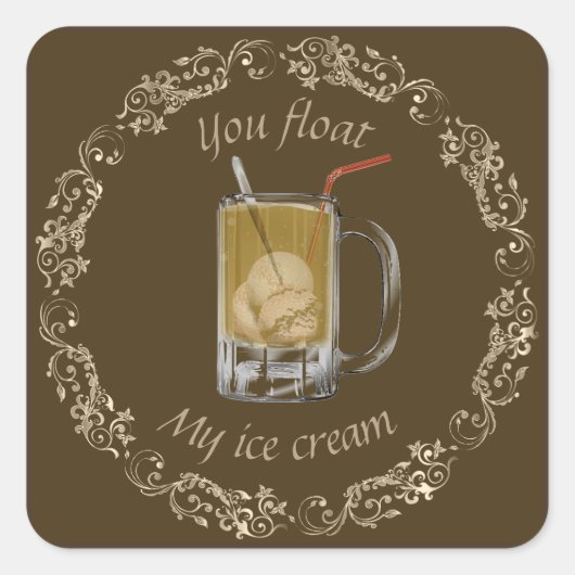 Root Beer Float Aufkleber (Vorderseite)