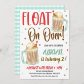 Root Beer Float Kindergeburtstag Party Einladung (Vorne/Hinten)