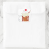 Root Beer Float Quadratischer Aufkleber (Tasche)