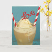 Root Beer Float Romance Karte (Gelbe Blume)