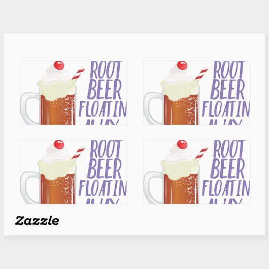 Root Beer Floatin Rechteckiger Aufkleber (Blatt)