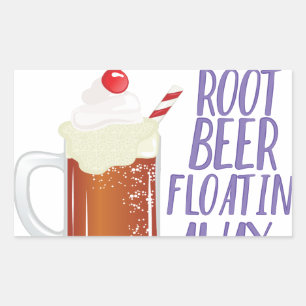 Root Beer Floatin Rechteckiger Aufkleber