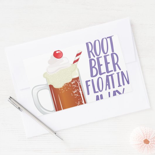 Root Beer Floatin Rechteckiger Aufkleber (Umschlag)