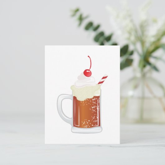 Root Beer-Floss Postkarte (Stehend Vorderseite)
