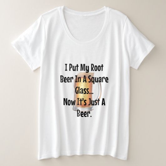 Root Beer Square Cup Matte Joke Shirt Funny (Design vorne)