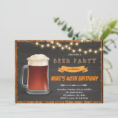 Root-Bier-Geburtstag Einladung (Stehend Vorderseite)