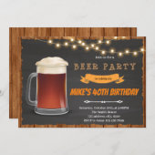 Root-Bier-Geburtstag Einladung (Vorne/Hinten)