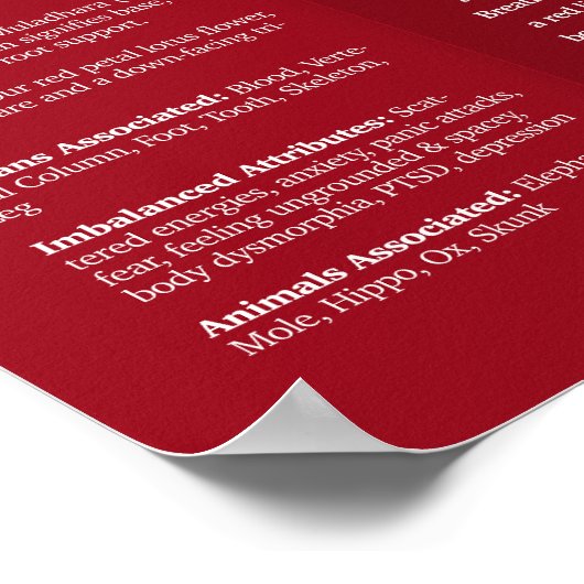 Root Chakra Balancing Poster Chart (Ecke)