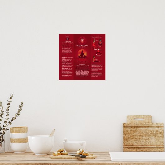 Root Chakra Balancing Poster Chart (Küche)