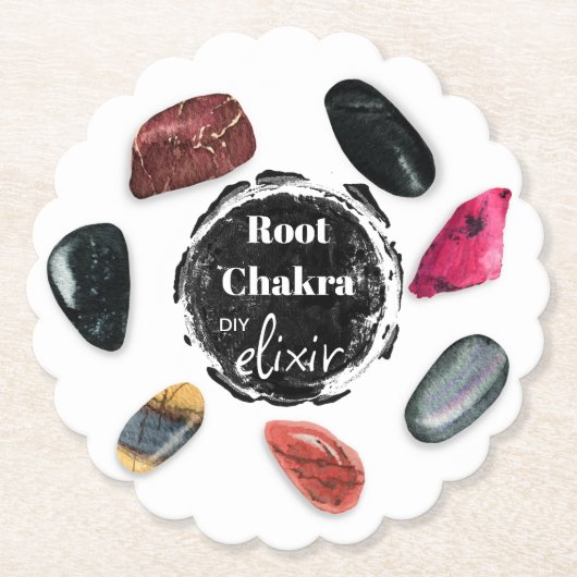 *~* Root Chakra Elixir AP64 Stones Untersetzer (Vorderseite)