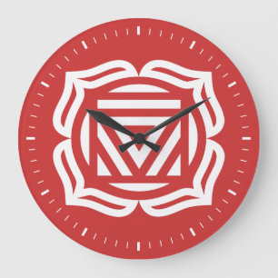 Root Chakra Energy Wall Clock Große Wanduhr