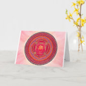 Root Chakra Mandala Grußkarte Karte (Gelbe Blume)