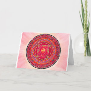 Root Chakra Mandala Grußkarte Karte