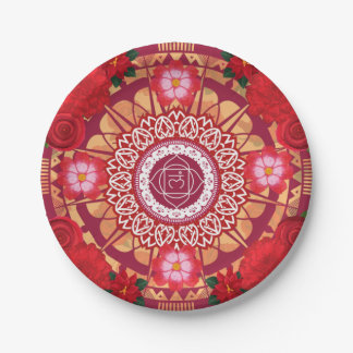 Root Chakra Mandala Plate Pappteller