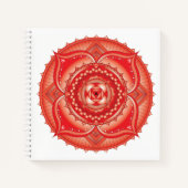 Root Chakra Mandala Red Square Notebook Notizblock (Vorderseite)