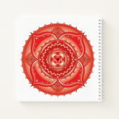 Root Chakra Mandala Red Square Notebook Notizblock (Rückseite)