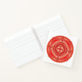 Root Chakra Mandala Red Square Notebook Notizblock (Innenseite)