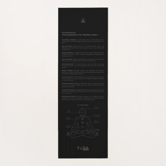 Root Chakra - Muladhara Mandala Grounding Essence Yogamatte (Rückseite)