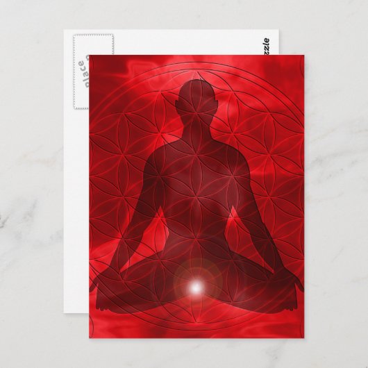 Root Chakra Muladhara Postkarte (Vorne/Hinten)