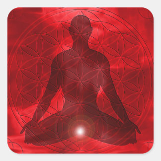 Root Chakra Muladhara Quadratischer Aufkleber