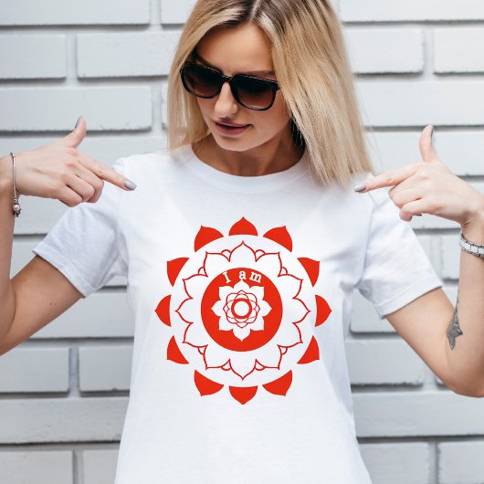Root Chakra Muladhara Red Mandala T-Shirt