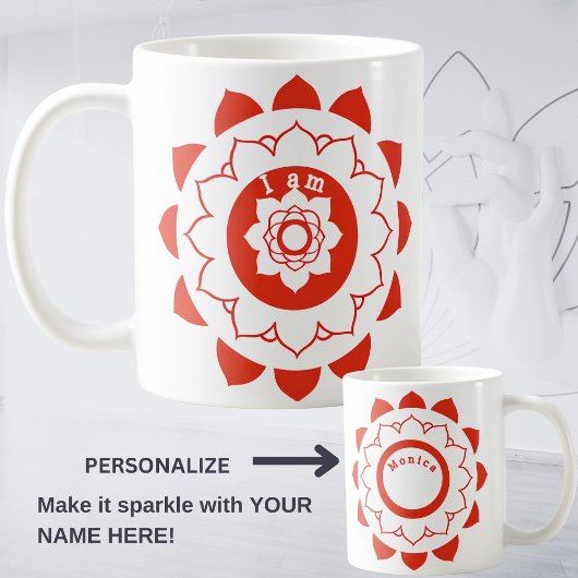Root Chakra Muladhara Red Mandala Tasse