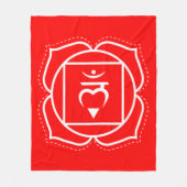Root Chakra | Muladhara | Rot Fleecedecke (Vorderseite)