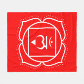 Root Chakra | Muladhara | Rot Fleecedecke (Vorderseite (Horizontal))