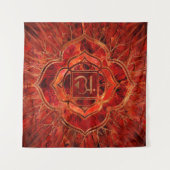 Root chakra - Muladhara Wandteppich (Vorderseite (Horizontal))