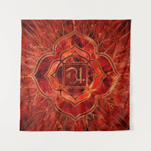 Root chakra - Muladhara Wandteppich (Vorderseite (Horizontal))