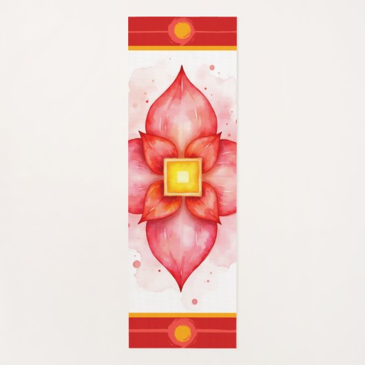 Root Chakra | Red Lotus for Grounding Yoga Mat Yogamatte (Vorderseite)