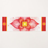 Root Chakra | Red Lotus for Grounding Yoga Mat Yogamatte (Vorderseite (Horizontal))