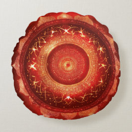Root Chakra Red Mandala Mediation Rundes Kissen