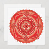 Root Chakra Red Mandala Square Note Card Mitteilungskarte (Vorne/Hinten)
