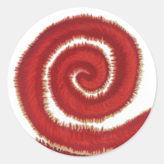 Root Chakra Red Spiral Artwork #1 Runder Aufkleber (Vorderseite)