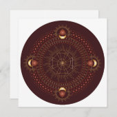 Root Chakra Shadow Mandala Square Note Card Mitteilungskarte (Vorne/Hinten)